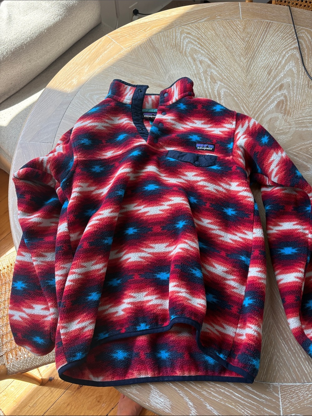 Patagonia Women's Synchilla Snap-T Pullover Wild Desert Aztec Sz M